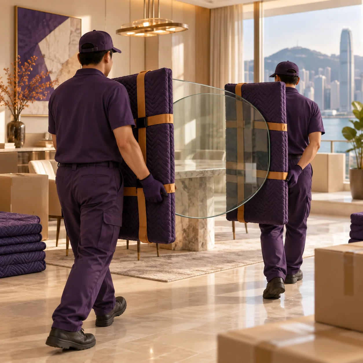 上善服務玻璃枱面保護服務示意圖