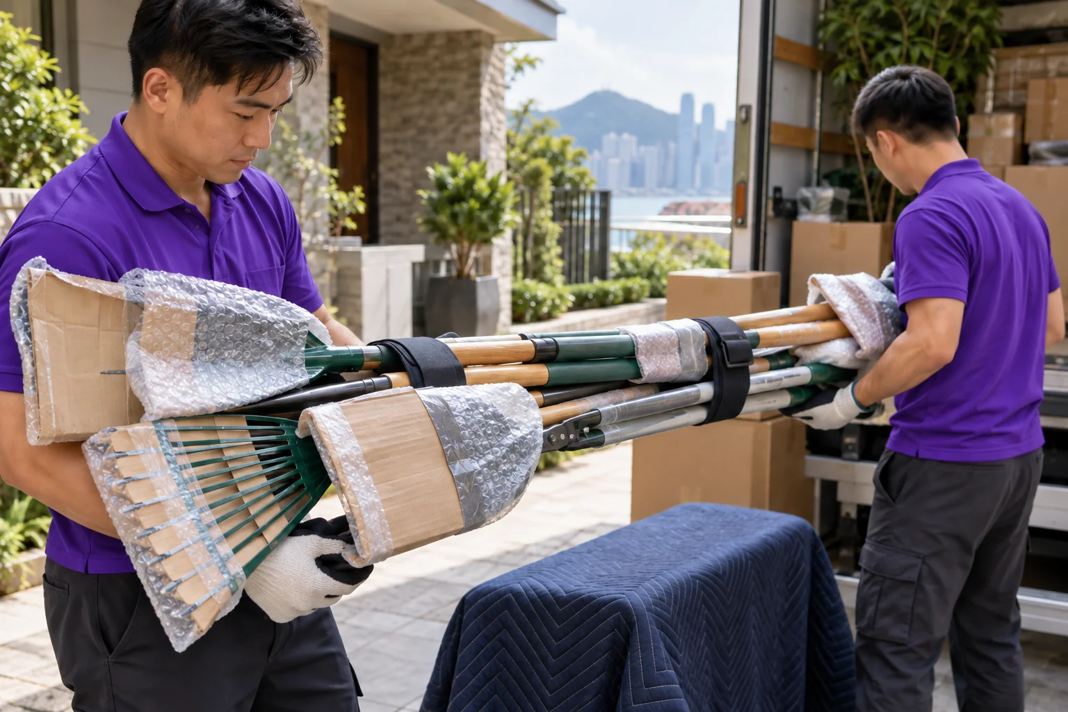 上善服務園藝工具安全綁紮服務示意圖