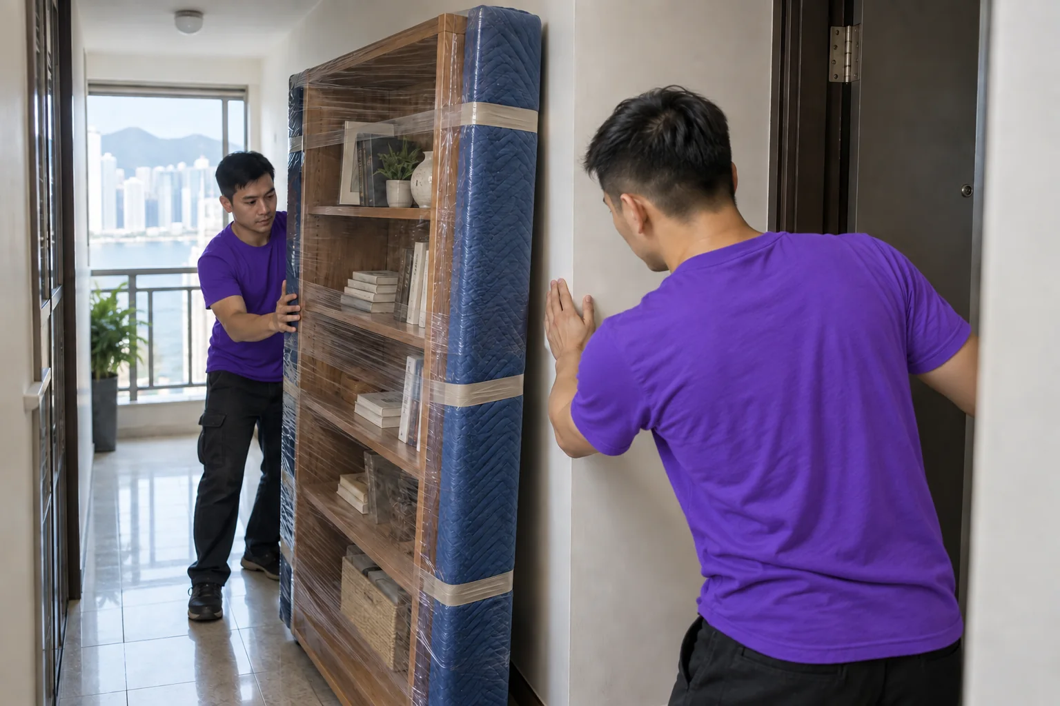 上善服務窄走廊轉彎指揮服務示意圖