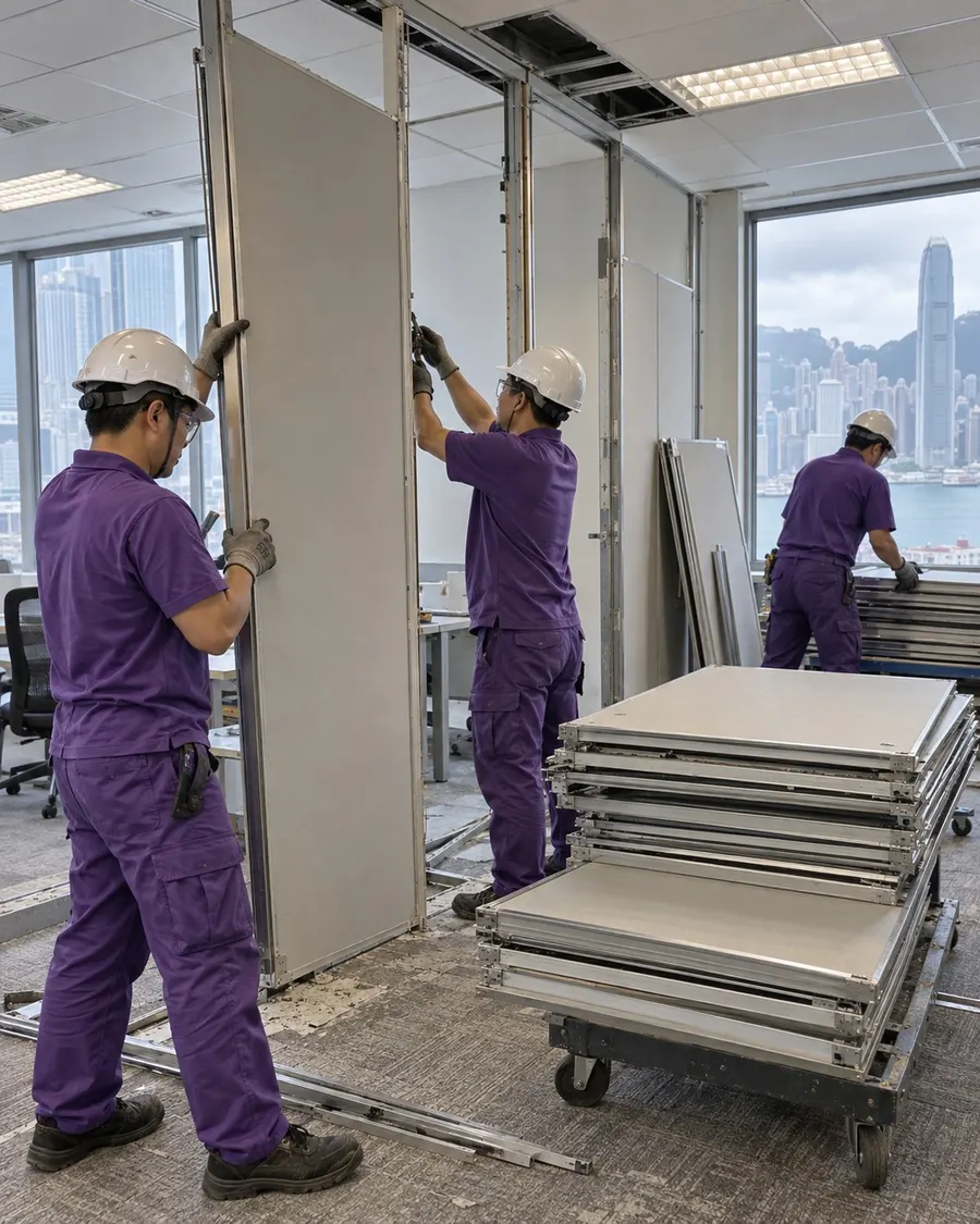 上善服務師傅拆除舊廚櫃服務示意圖